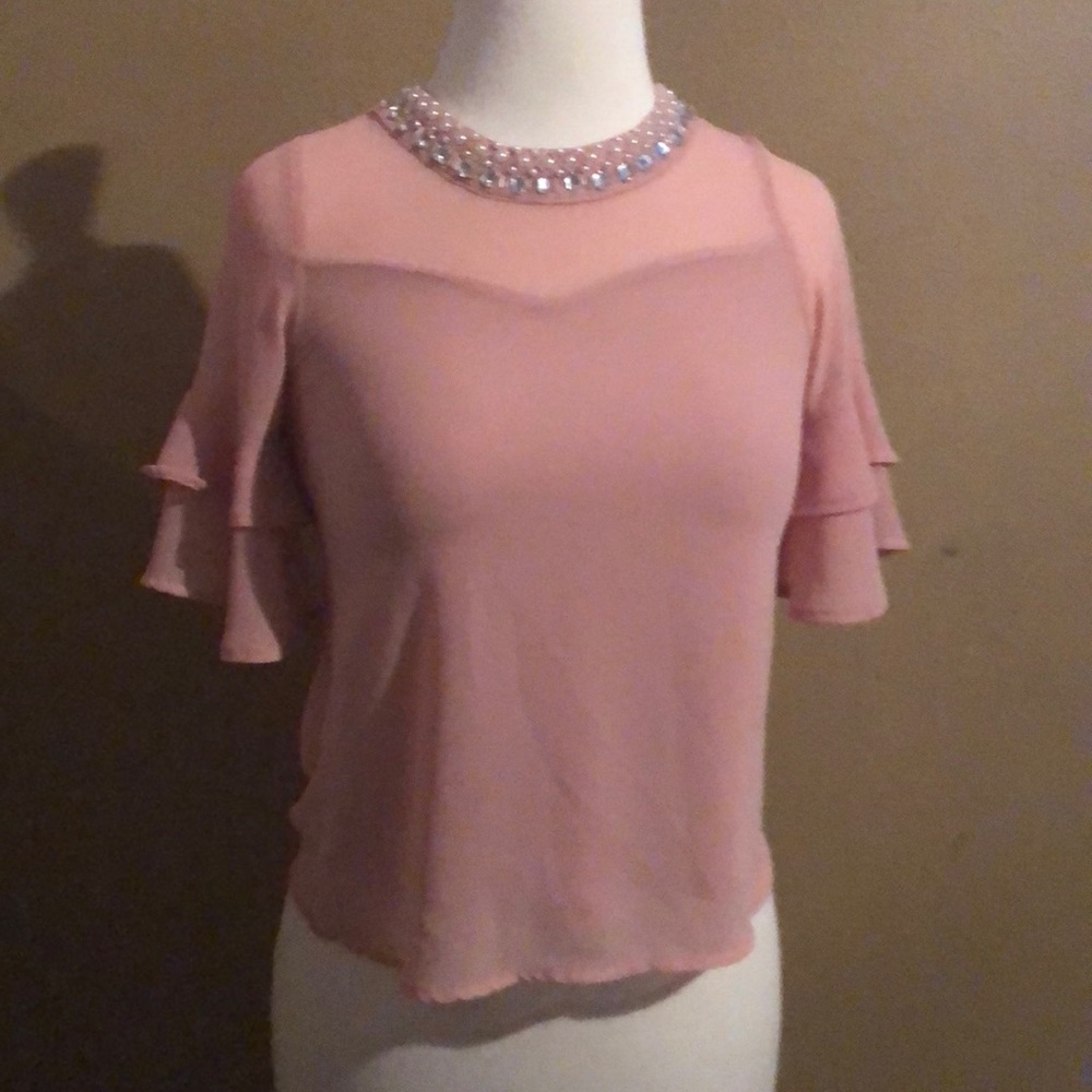 Cute pink sheer  top 👚💖